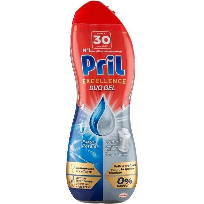 SET 8 PZ PRIL GOLD GEL PER LAVASTOVIGLIE FORMATO 540 ML IGIENIZZANTE CON