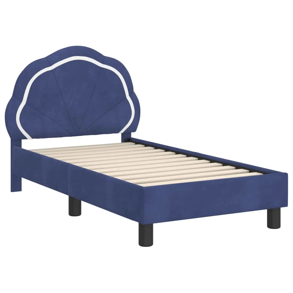 Letto singolo | Letto per adulti | Struttura letto per bambini con testata Blu Polizia 70 x 140 cm