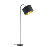 Piantana con diffusore orientabile, metallo, nero e oro, H 156 cm, Hostel