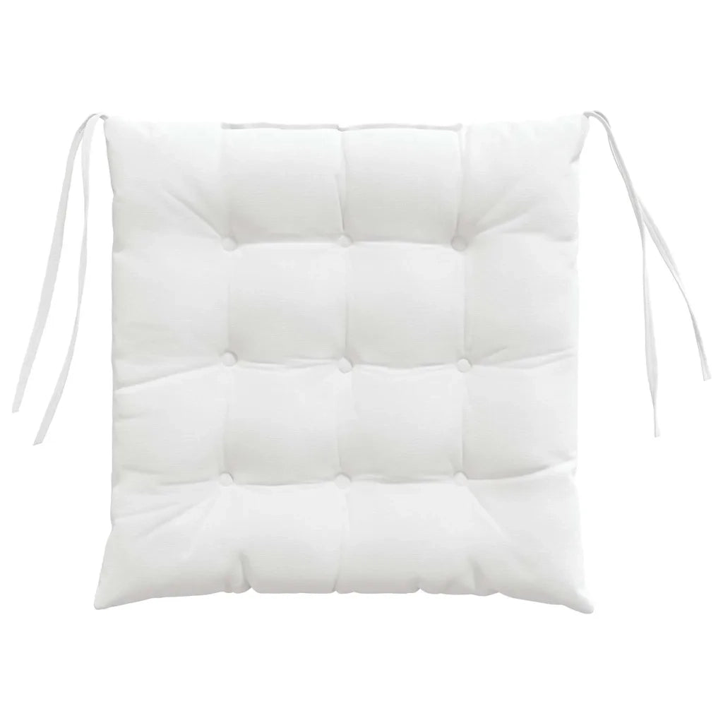 Cuscini per Seduta 4 pcs Bianco 40 x 40 x 6 cm Tessuto 42015157