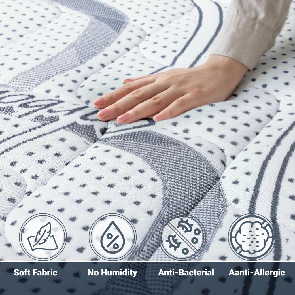 Materasso in Memory Foam Singolo 100x210 Altezza 22 cm | Rigidità media/alta | Tessuto Anallergico e Traspirante | Proprieta' Ortopediche Automodellanti | Prodotto in Italia