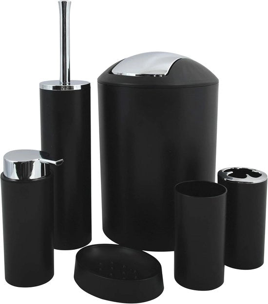 Set da bagno - 6 accessori diversi - materasso nero