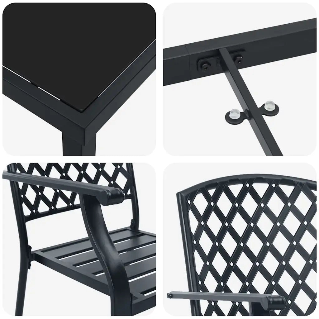 Set da Pranzo per Giardino 7 pcs Antracite 3379308