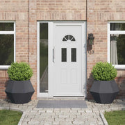 Fioriera 2 pcs Antracite 75 x 75 x 60 cm Acciaio