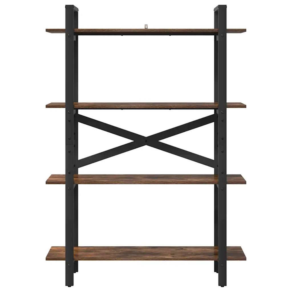 Libreria-Scaffale per Libri-Mobile di Stoccaggio Rovere fum¨¦ 100 x 33,5 x 140 cm Legno multistrato