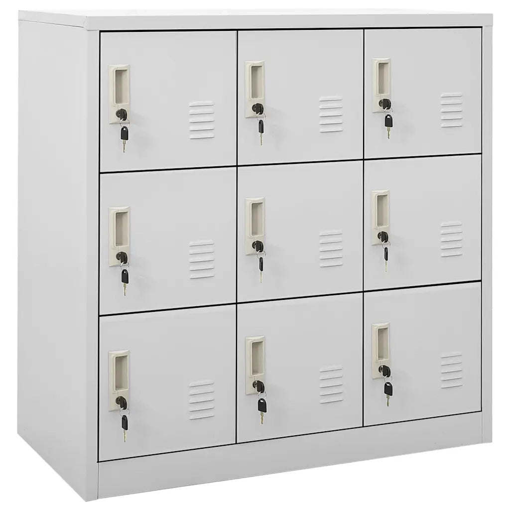 Armadietto con Chiave Grigio Chiaro 90x45x92,5 cm in Acciaio 336440