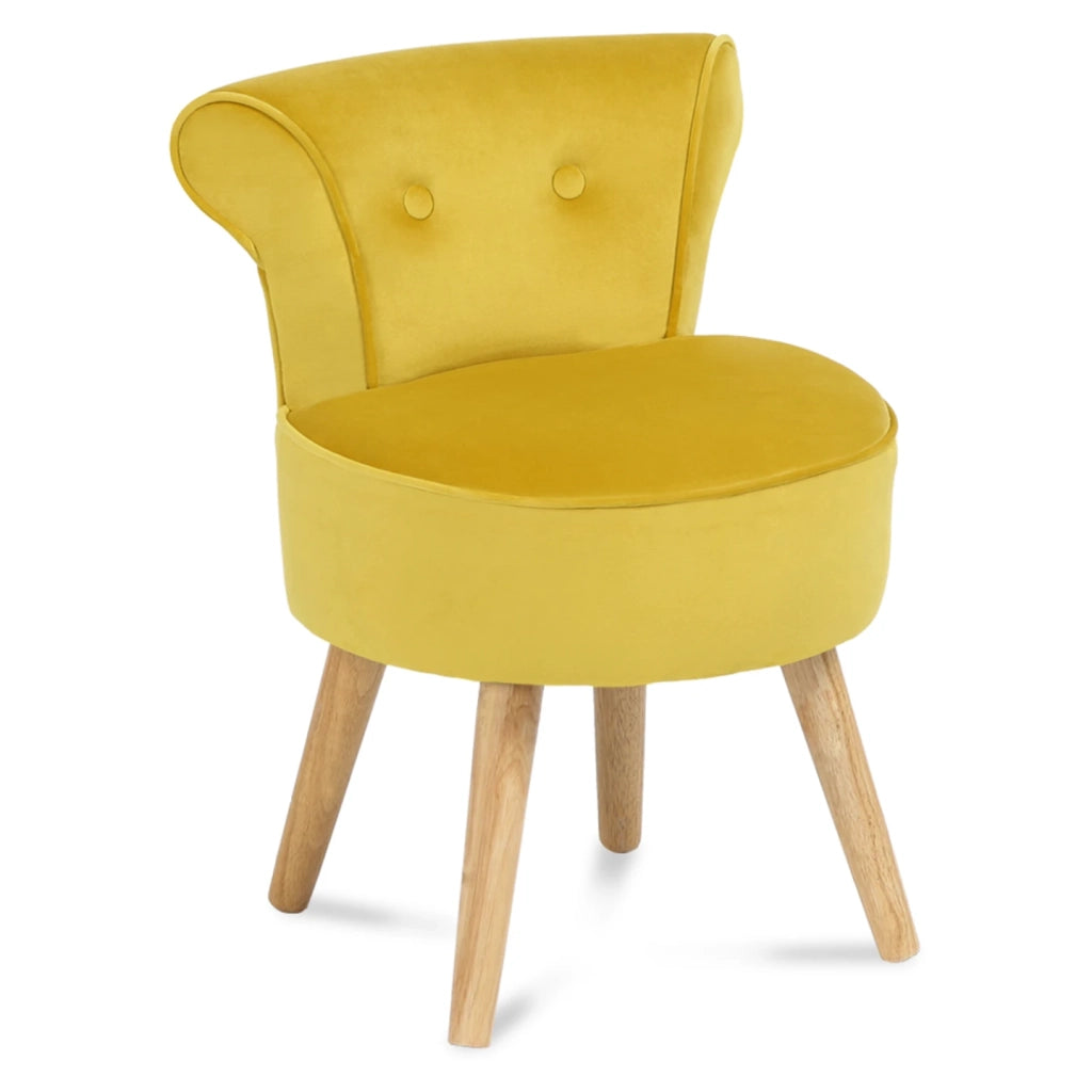 IDMarket - Poltrona CRAPAUD in velluto giallo