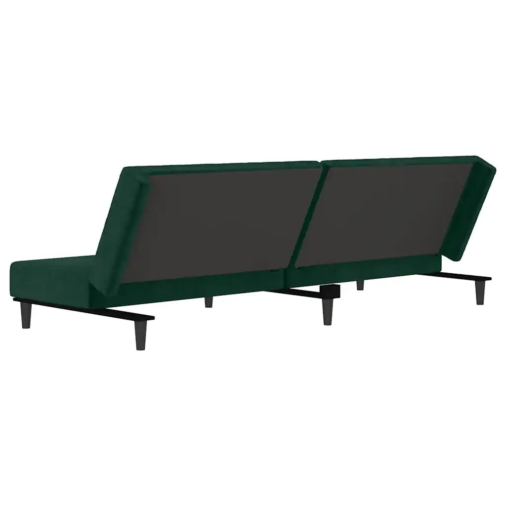 Divano letto | Sof¨¤ letto | Letto singolo a 2 Posti Verde Scuro in Velluto