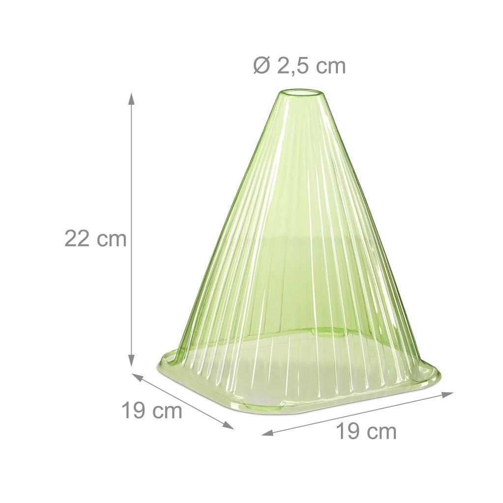 Set di 10 campane per insalata orto protezione giovani piante primavera 22 x 19 x 19 cm in PVC verde 13_0012773