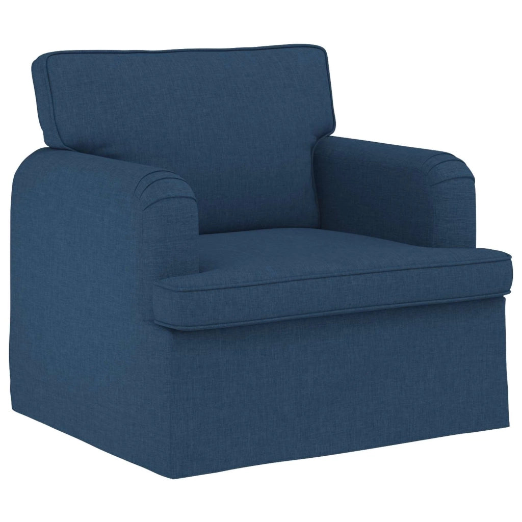 Divano 2 pcs Blu 162 x 80 x 85 cm Tessuto