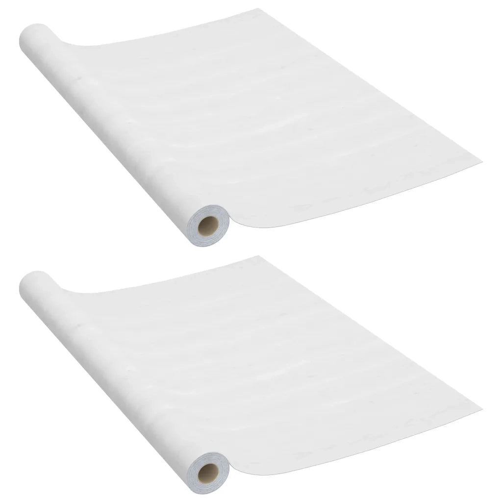 Pellicole Autoadesive per Porte 2 pz Legno Bianco 210x90 cm PVC 146111