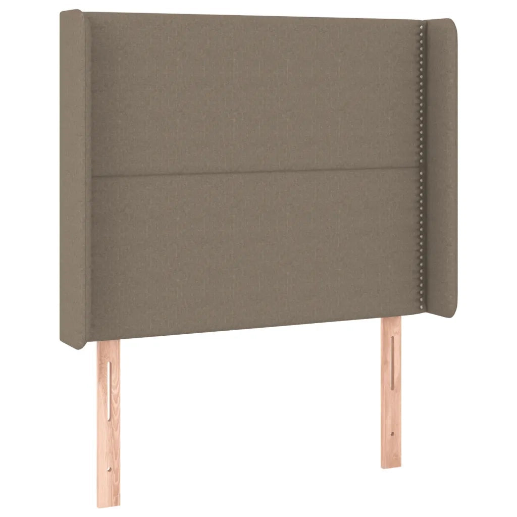 Letto a Molle con Materasso e LED Tortora 90x190 cm in Tessuto 3138201