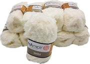 10 x 50 gram piuma a strisce filato - 500 gram pacchetto lana (crème 330)