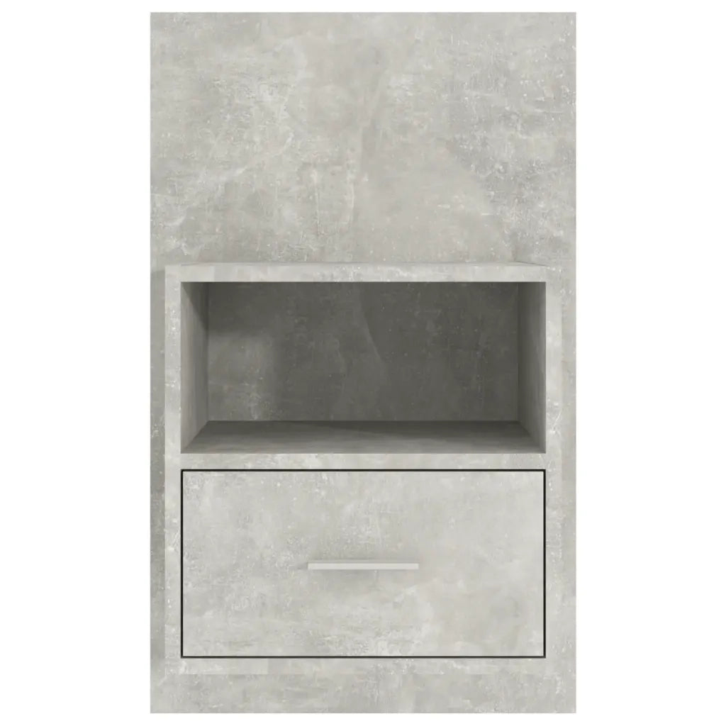 Comodini a Muro 2 pz Grigio Cemento 811016