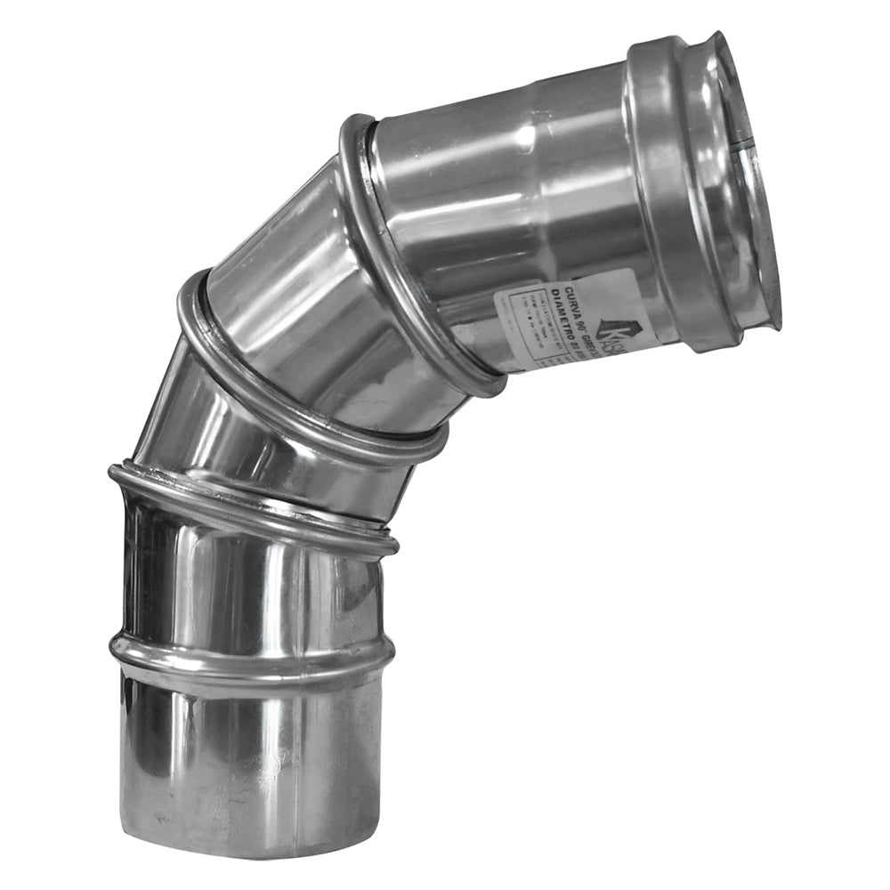 Gomito girevole 90° ø 10 cm in acciaio inox
