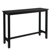 TAVOLO BAR 140x100x40 cm Nero MDF e Metallo