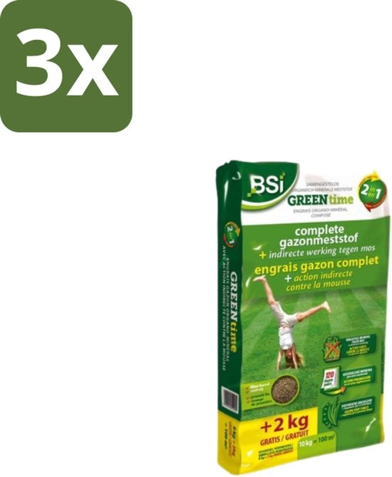 Materiale per giardino organico-minerale - Controllo delle erbacce indiretto - 10 kg (100 m²) - Confezione in bulk - 3 pezzi