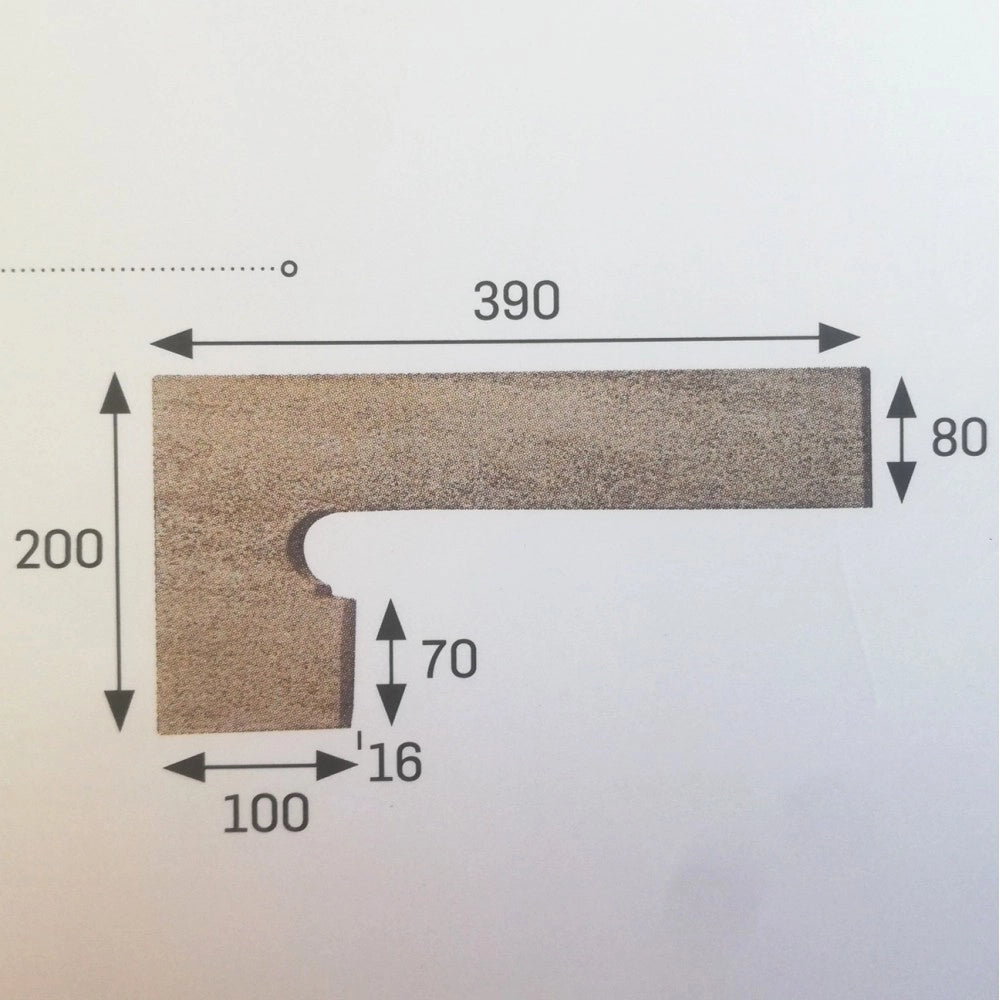 Battiscala sinistro klinker per serie orion colore antracite - 1pz