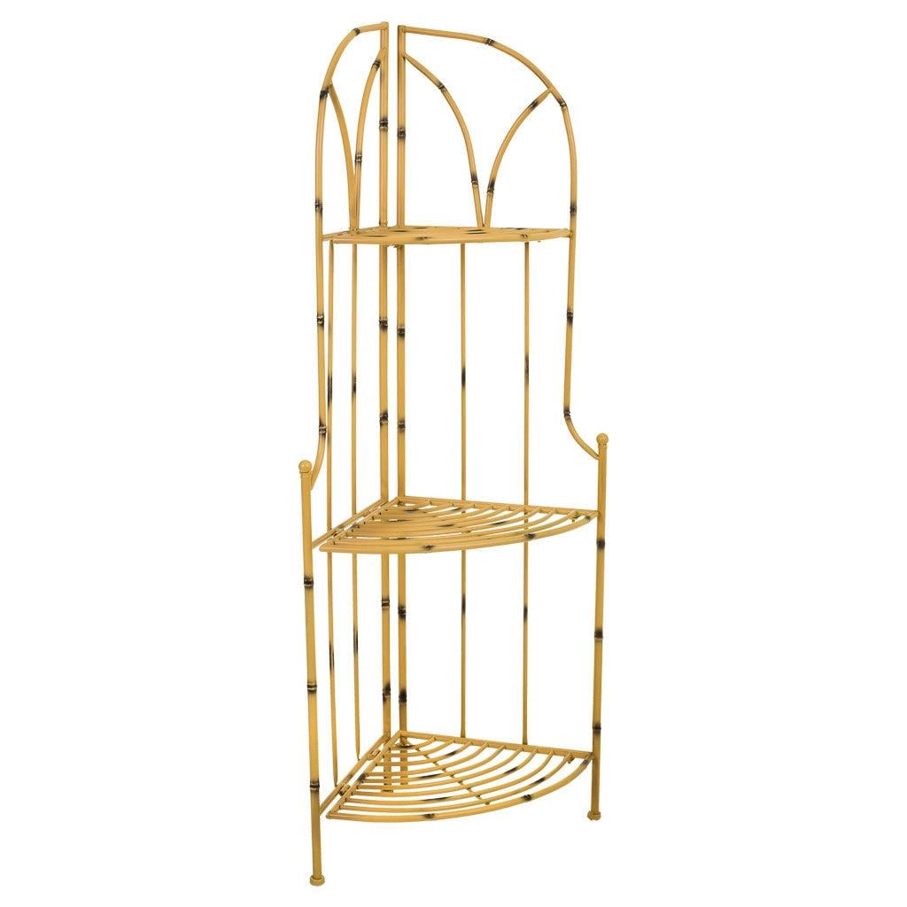 Scaffale in ferro battuto giallo 48x35x120h