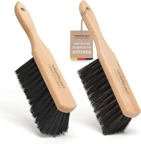 Set a doppio di spazzole per mano con setole morbide e medio morbide