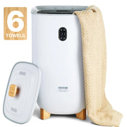 Scaldasalviette a Secchio 35 L Bianco con Schermo LED e Timer Regolabile E1672 per Casa e Bagno Pratico e Portatile