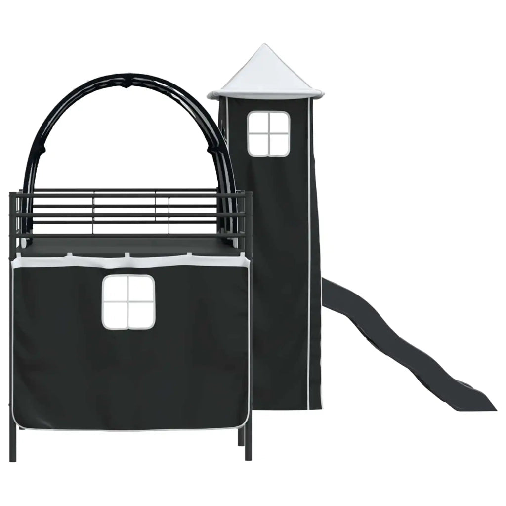 Struttura del letto loft per bambini Nero 100 x 200 cm Metallo 42020876