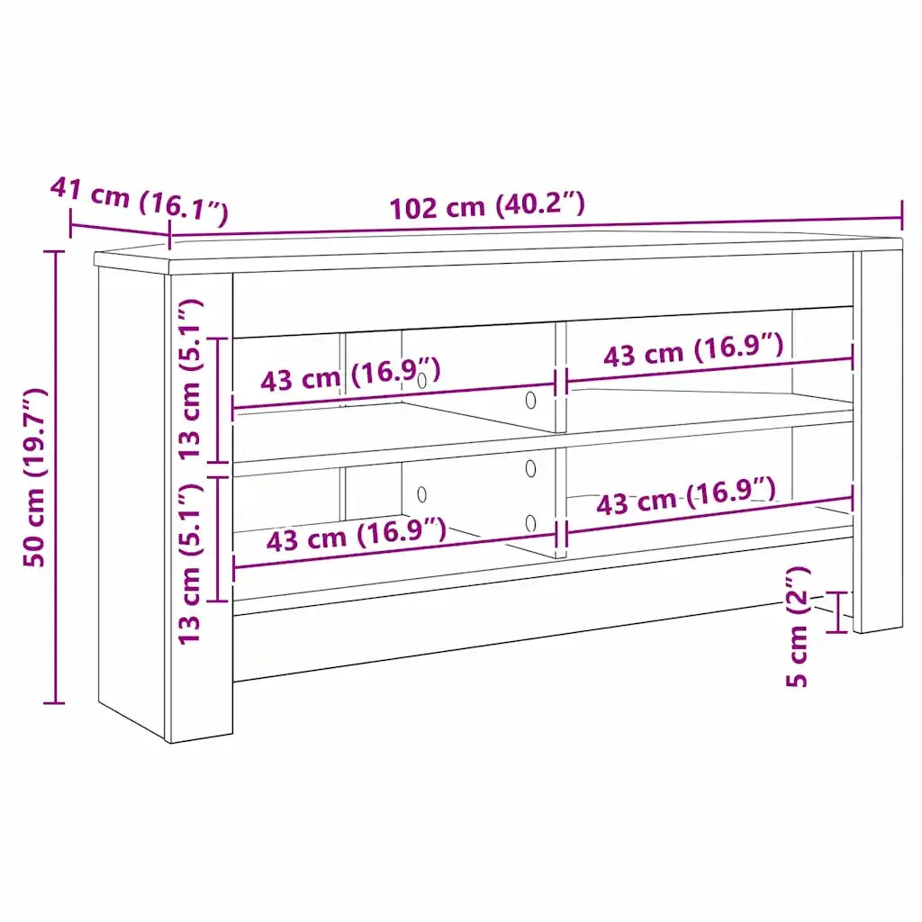 MobileTV | Armadietto TV | Mobile Porta TVAngolare Bianco ad Alto Lucido 102 x 40,5 x 45 cm
