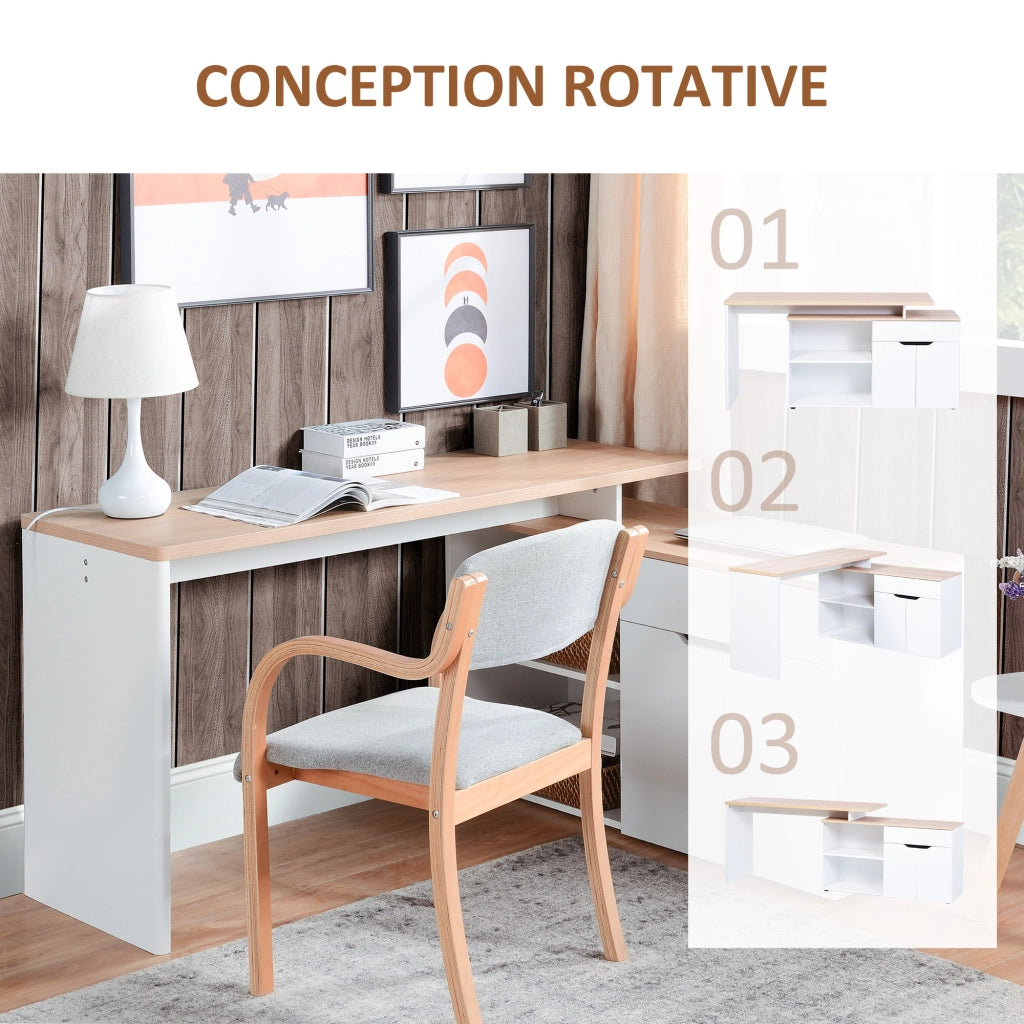 Scrivania con cassetti e ripiani ¨C Minimal ¨C legno