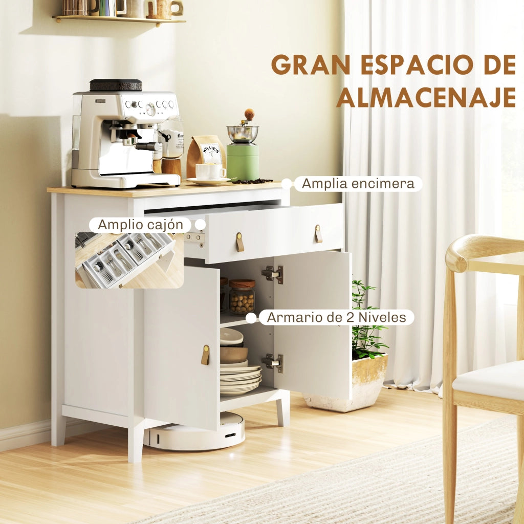 Armadio ¨C Minimal ¨C Bianco e Rovere 80x40x90