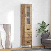 Credenza con cassetto Rovere artigianale 34,5 x 34 x 180 cm 3416017