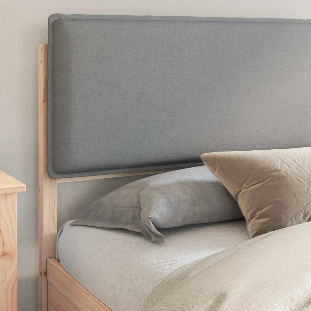 Letto con Testiera Rivestita Grigio chiaro 180 x 200 cm