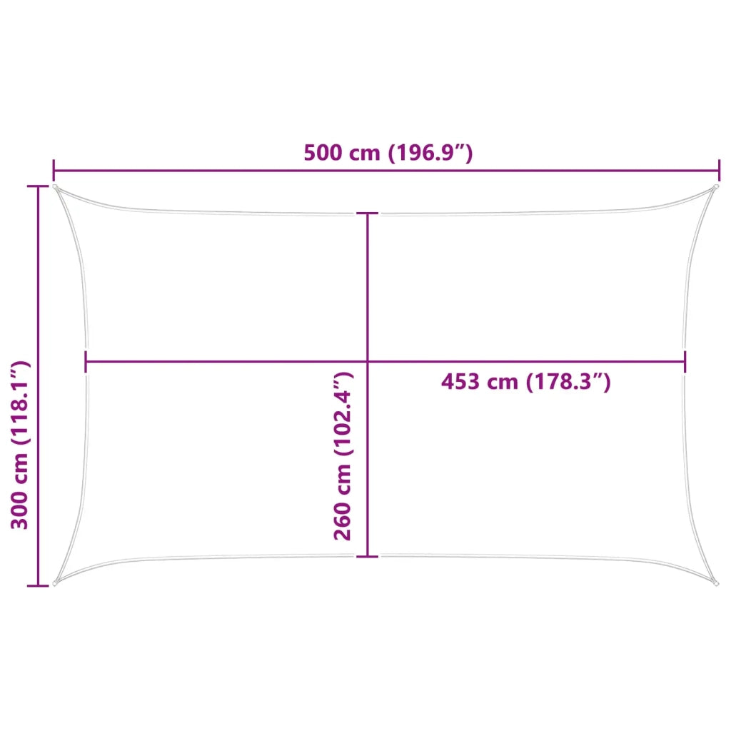 Vela da ombra solare Blu e Bianco 5 x 3 m 42031099