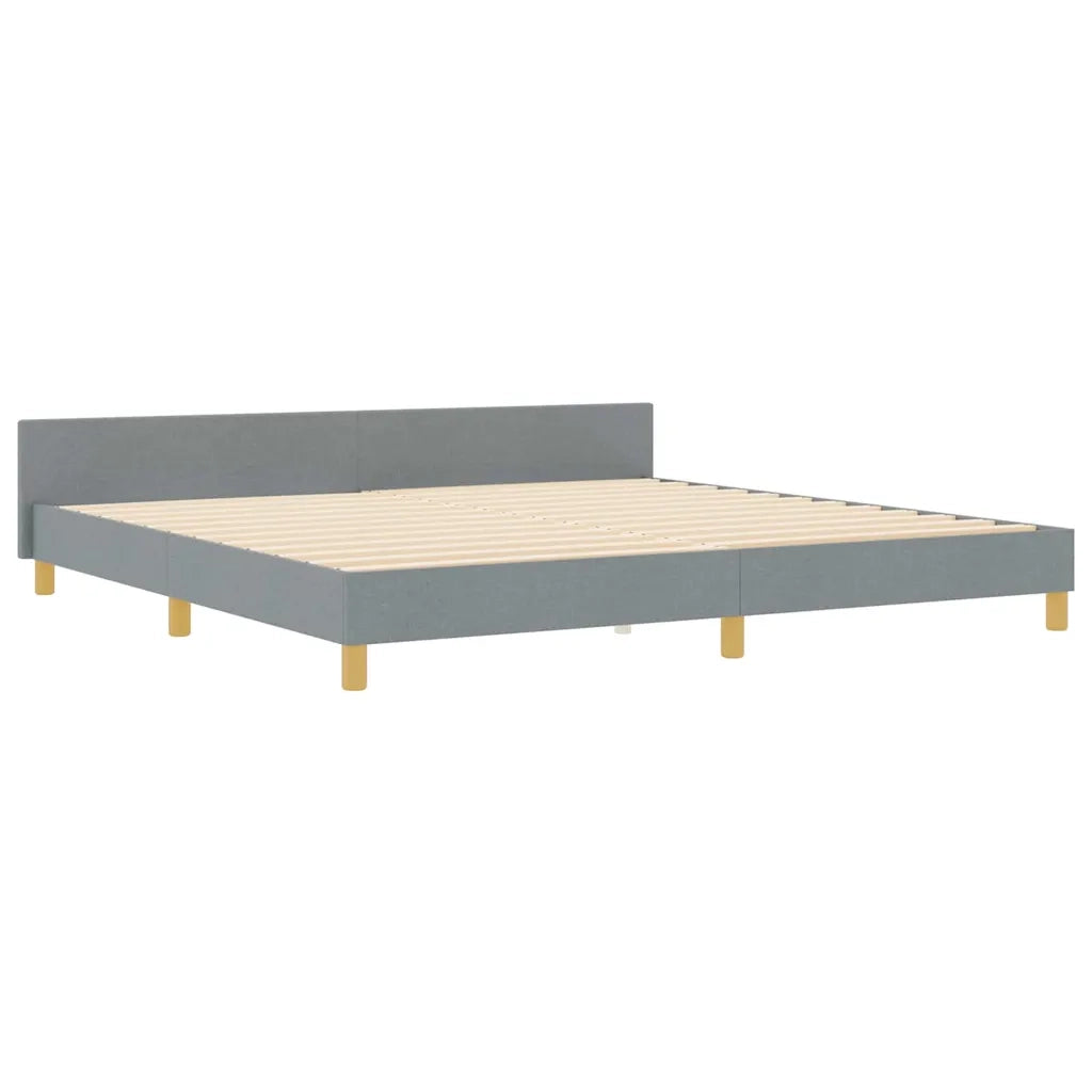 Struttura del letto Grigio chiaro 200 x 200 cm Tessuto