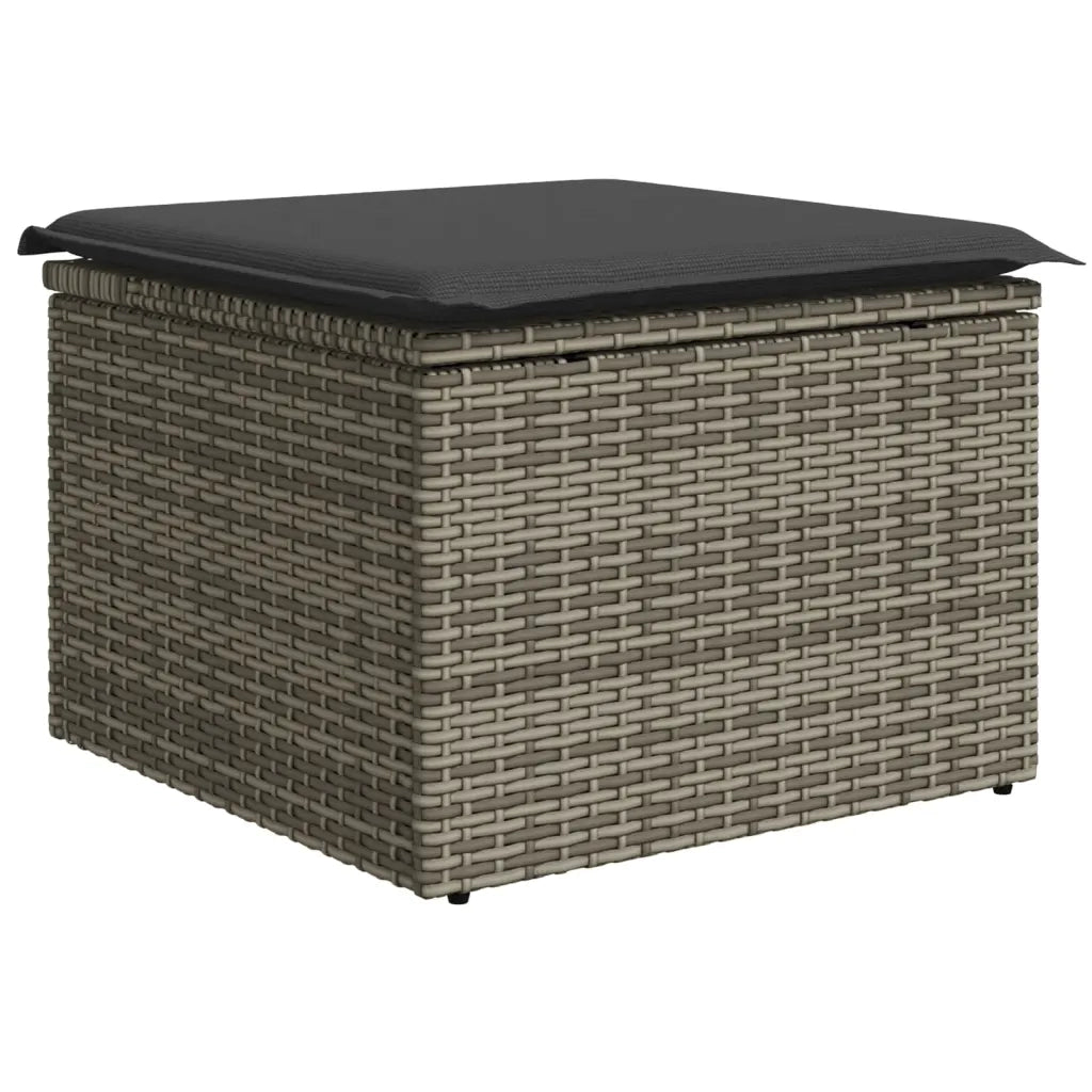 Set Divano da Giardino 8 pz con Cuscini Grigio in Polyrattan 3256095