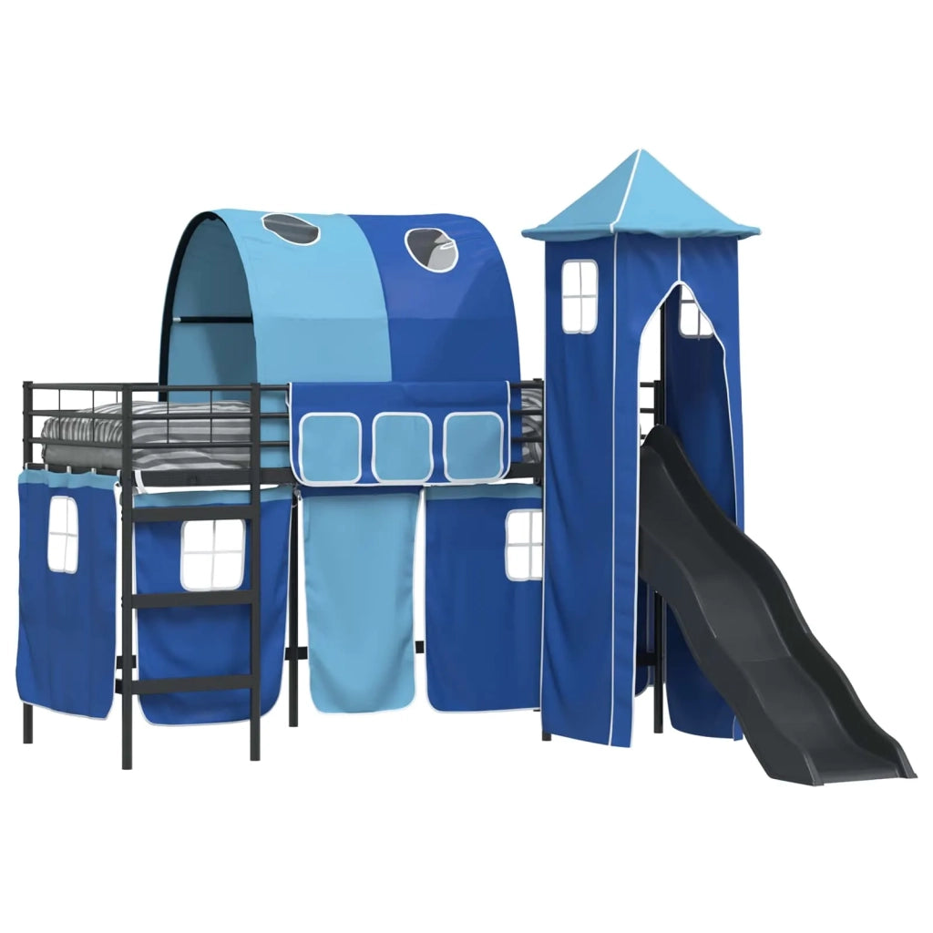 Struttura del letto loft per bambini Nero e Blu 100 x 190 cm 42020882