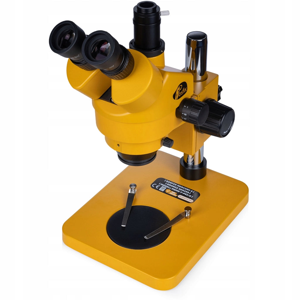 Mikroscopio Trinoculare Rosfix Mercury S MSMS-T-PS1-O – Zoom 7-45x, Simul-Focale, Oculare WF10X/20
