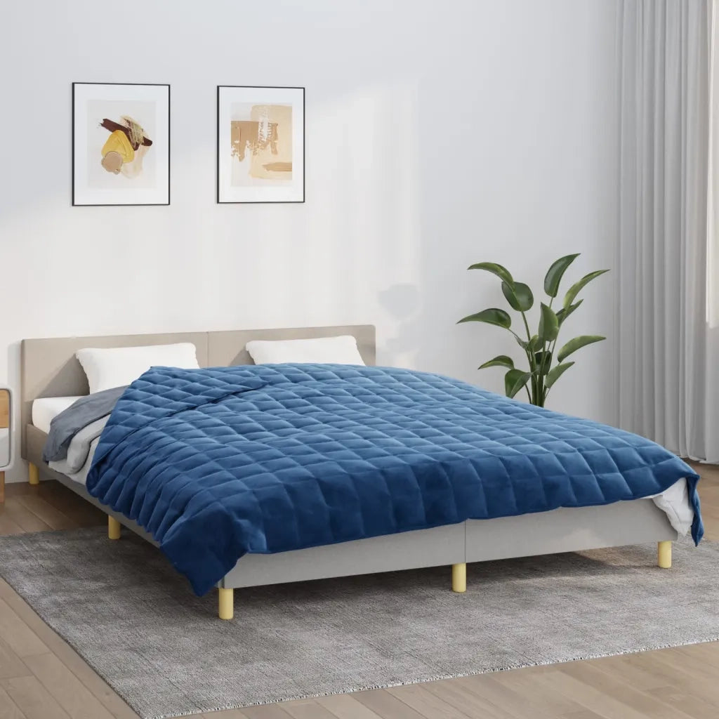 Coperta Ponderata Blu 220x240 cm 15 kg Tessuto