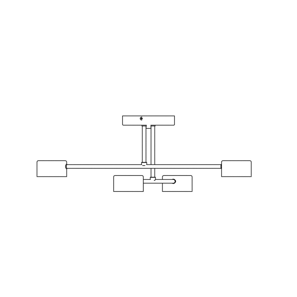 Plafoniera minimalista bianca HALO 60cm 4xGX53 Emibig
