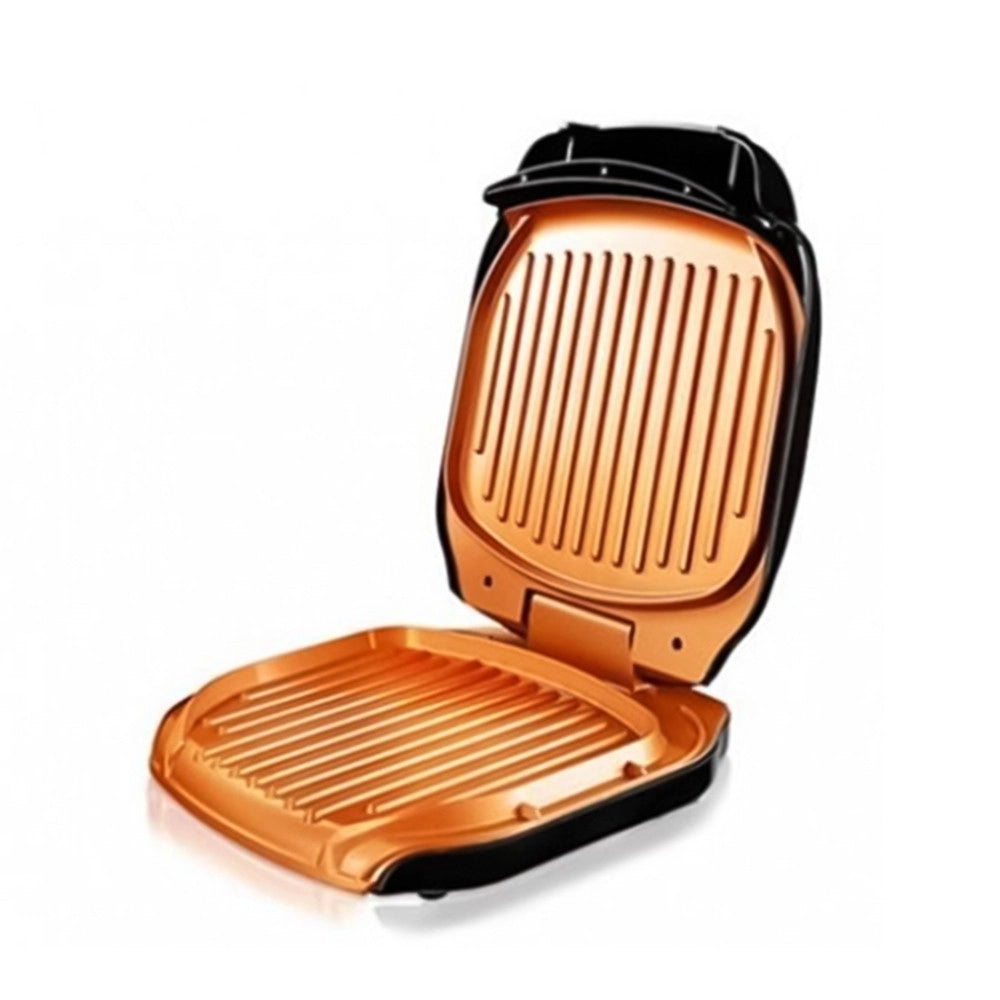 Trade Shop - Griglia Elettrica Da Tavolo Per Friggere Grigliare Q-jk08 Con Piastra Scanalata 1000w -