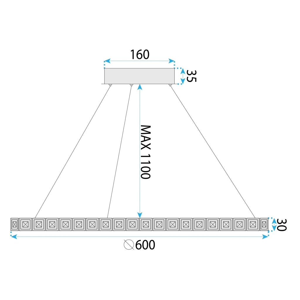 Lampada Led Ms009-cp Rose Gold 59cm