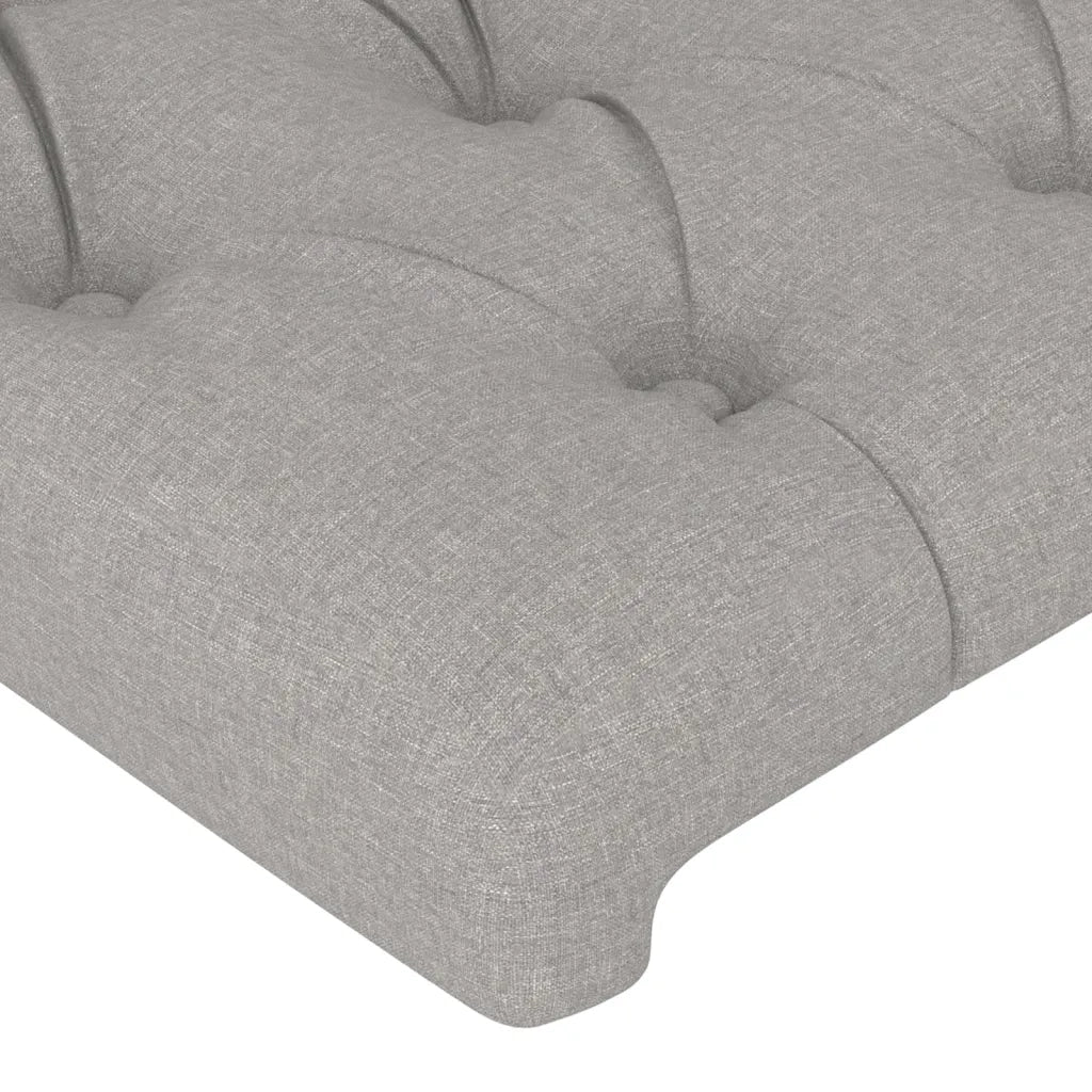 Testiera | Testata ad Orecchio Grigio Chiaro 183x16x78/88 cm in Tessuto