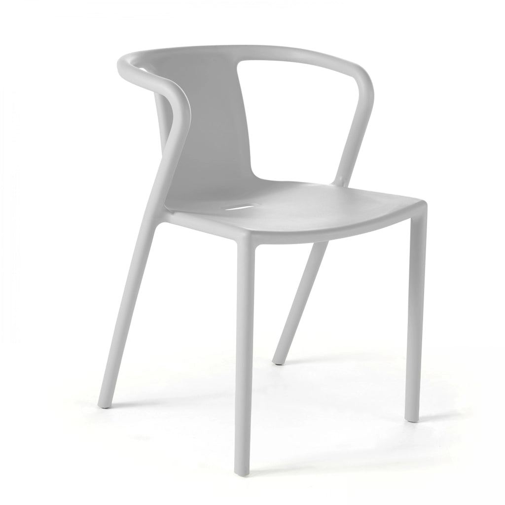Oviala - Set di 4 sedie in plastica bianca