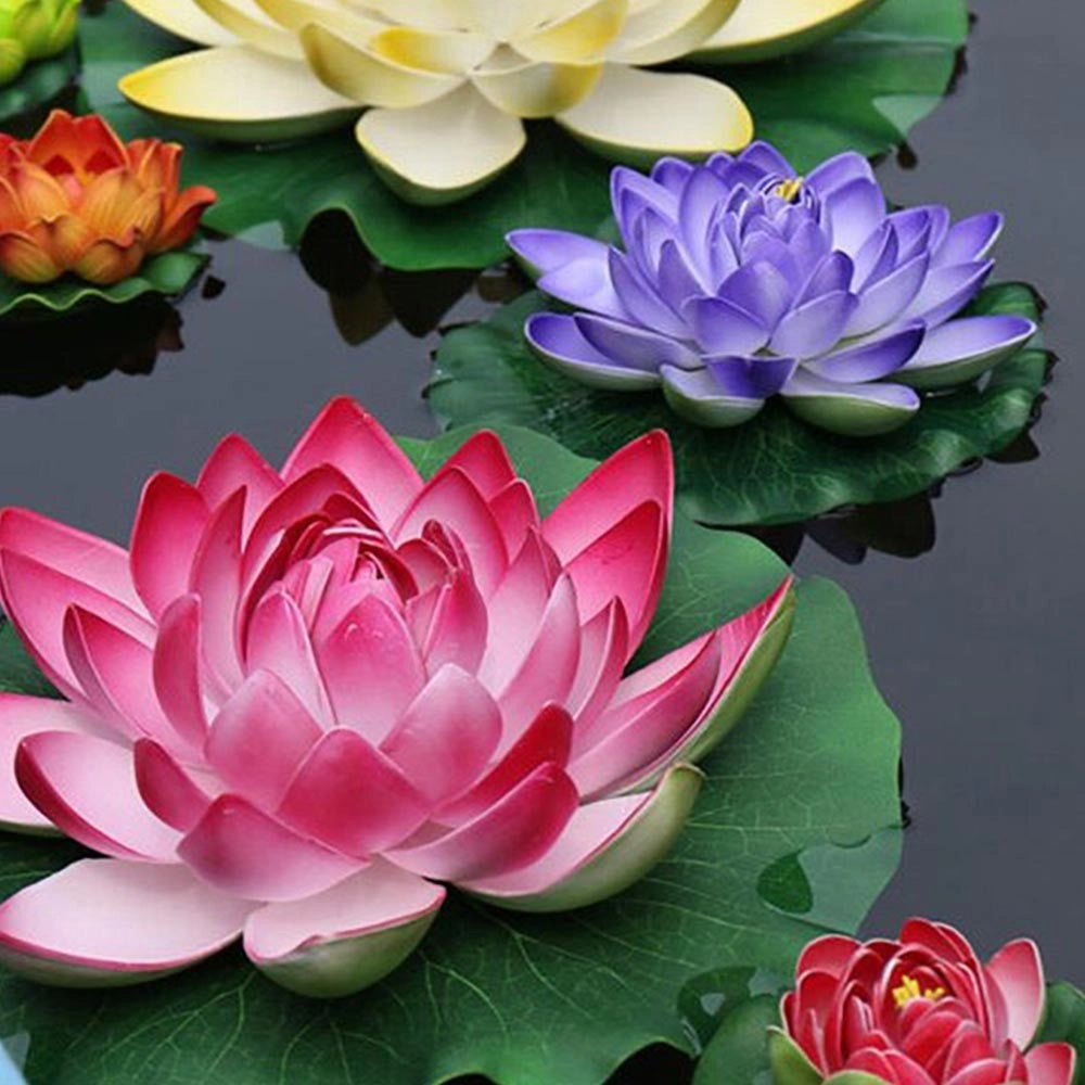 Velda Floating Lotus Foam Purple Ø17cm - decorazione sintetica galleggiante per laghetti