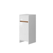 Vicco Mobiletto midi Bianco lucido/oro power oak 35 x 82 cm con anta e cassetto