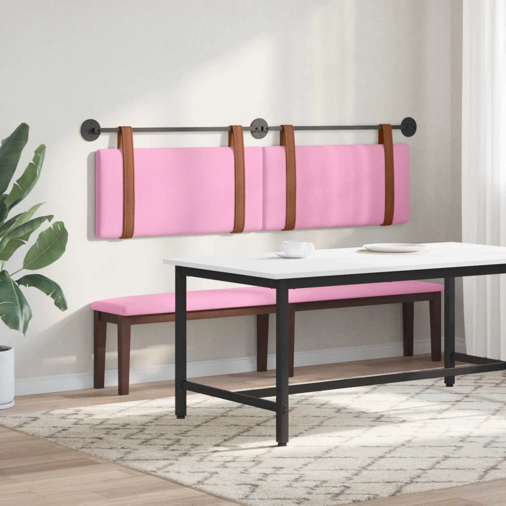Testata appesa Tinta unita Rosa 190 x 55 x 5 cm PU Antico 42031523
