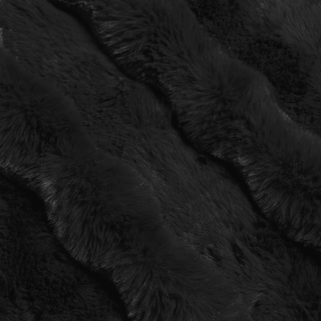 Coperta antiscivolo in sintetica di coniglio Olite Nero