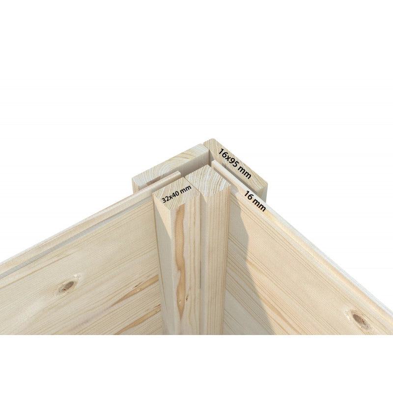 Casetta da giardino in legno 273x280 cm pannelli spessore 16 mm con pavimento - Esterni da Vivere