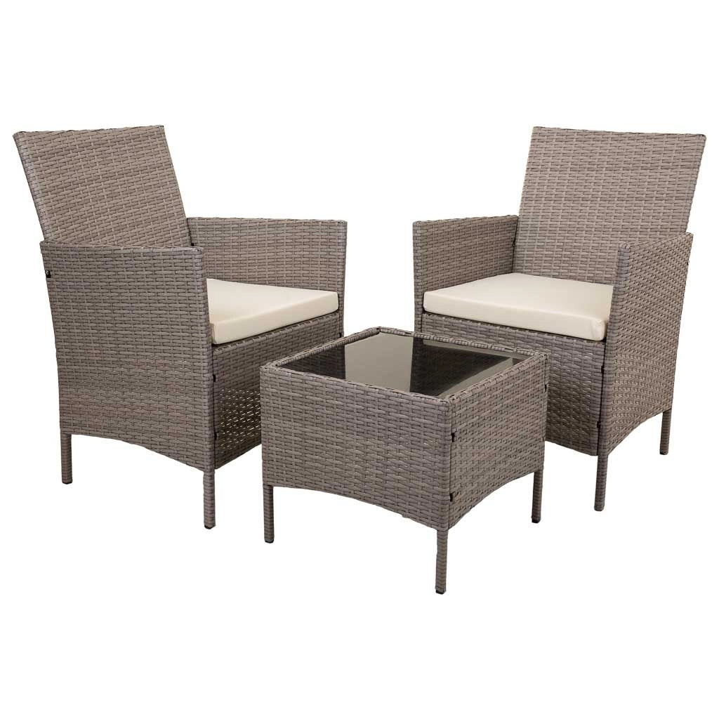 Set tavolo grigio e 2 poltrone
