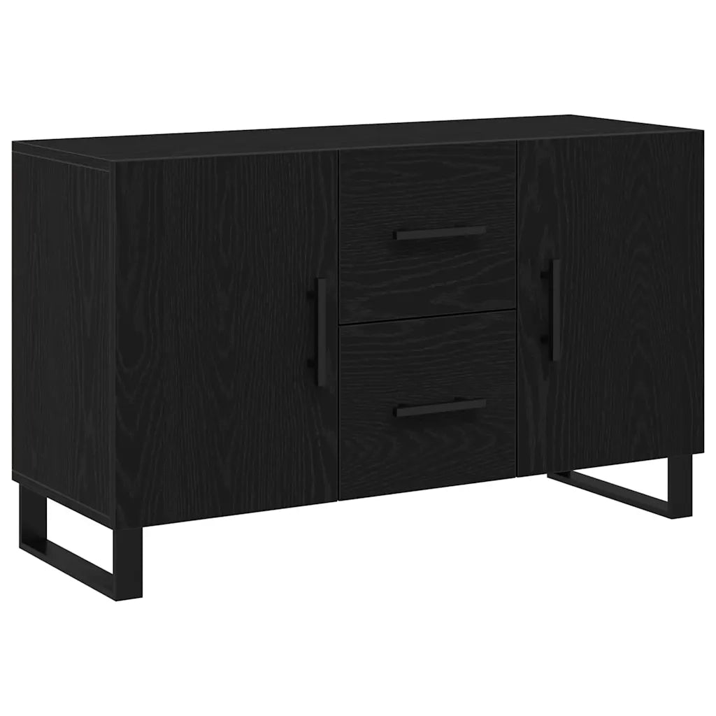 Credenza | Madia | Buffet da pranzo | Armadio da pranzo Rovere Nero 100 x 36 x 60 cm Legno multistrato