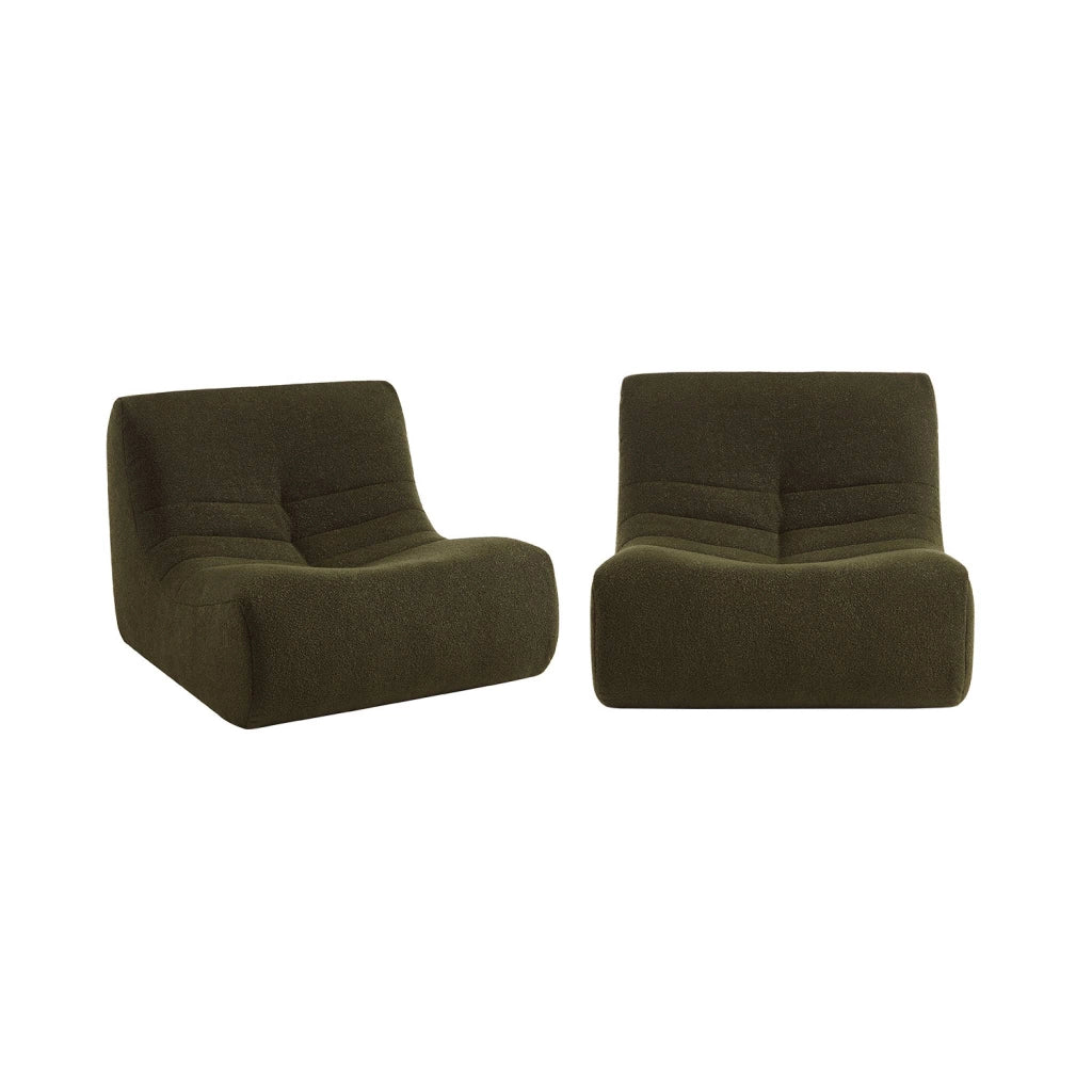 Divano modulare boucle, 2 posti, kaki